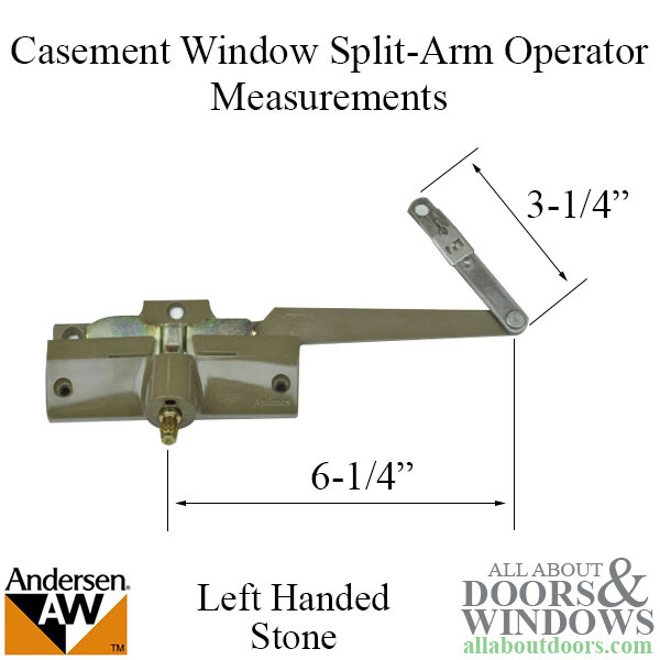 Andersen Window Operator Left Hand Split Arm Casement Window Operator Stone