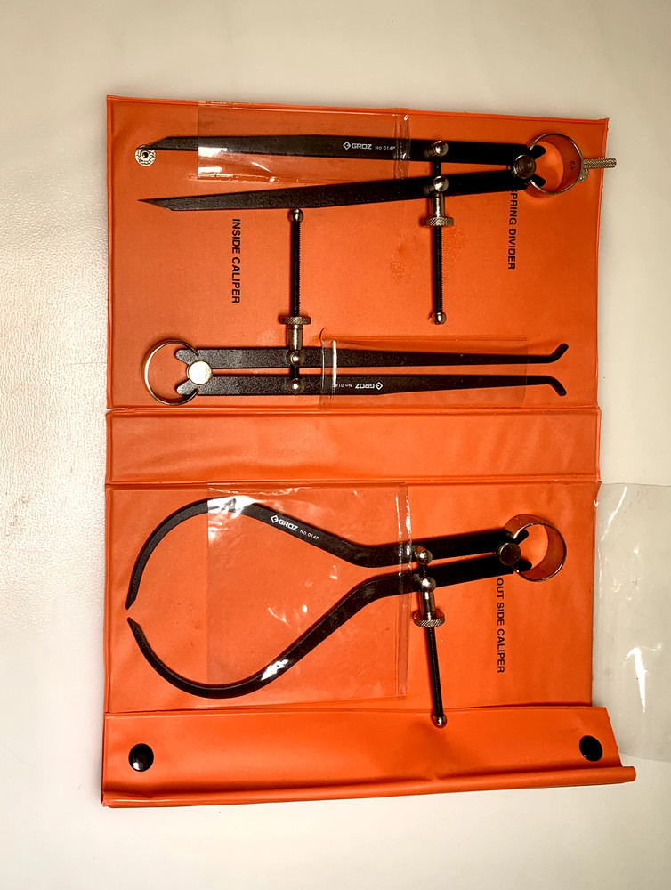Groz 8” Caliper and Divider Set With Case