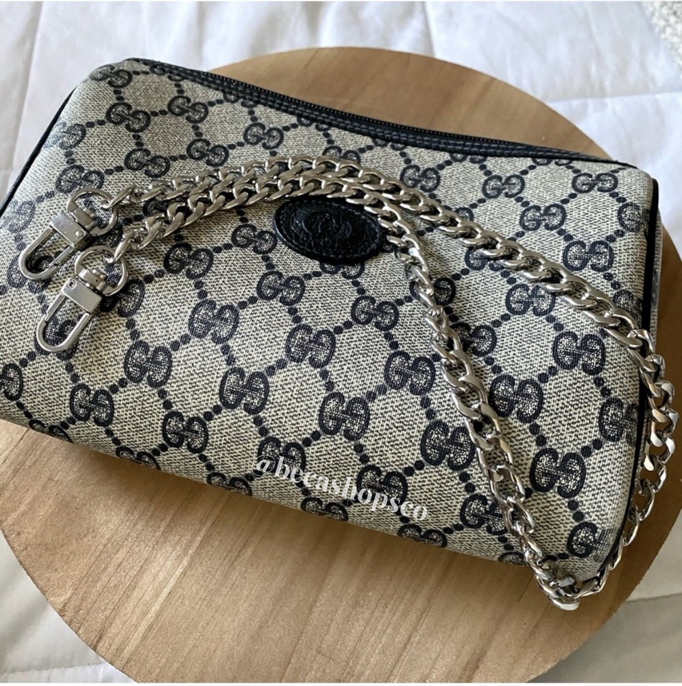 Silver Shoulder Curb Chain Strap Replacement 18”