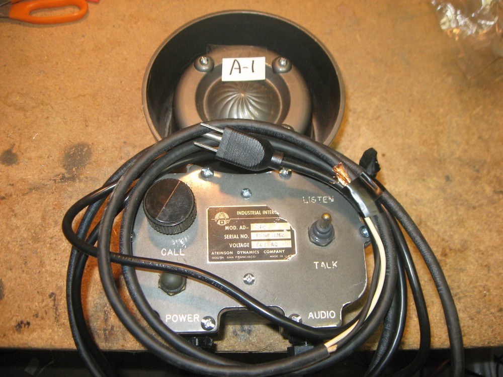 ATKINSON DYNAMICS INDUSTRIAL INTERCOM  AD27A