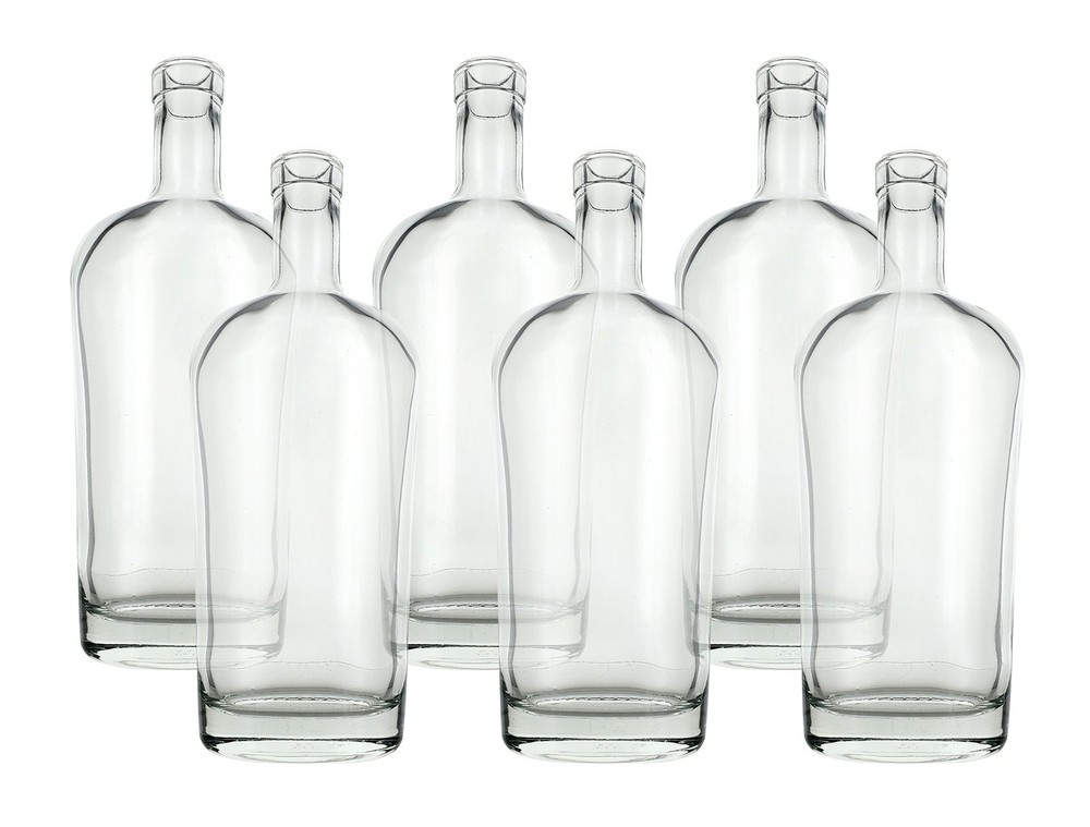 Philadelphia Flint Bar Top Spirit Bottles - Pack of Six Bottles