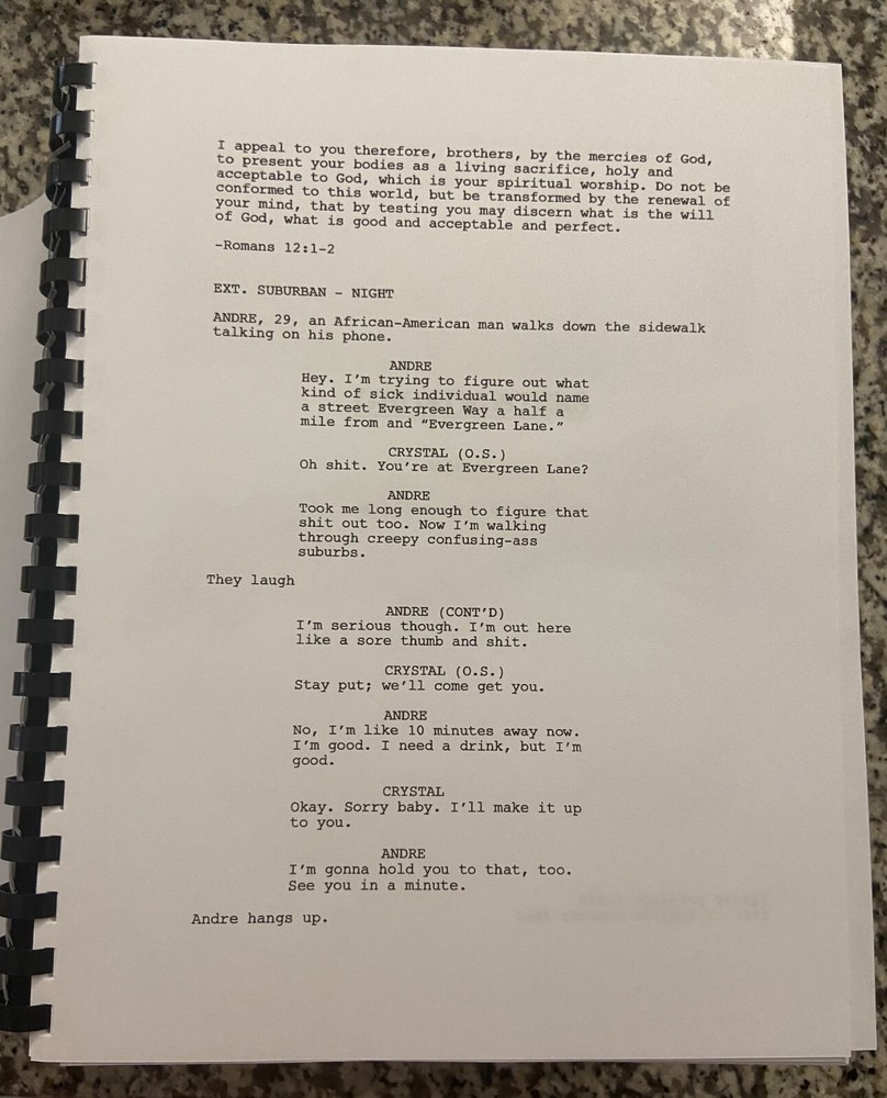 Get Out Jordan Peele Horror Movie Script Reprint Full Screenplay Script
