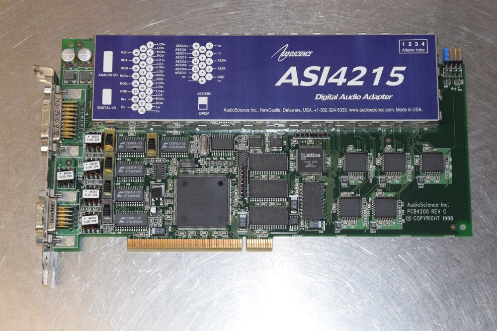 Audioscience ASI4215 Digital Audio Adapter PCB4200 REV C0 PCI Card