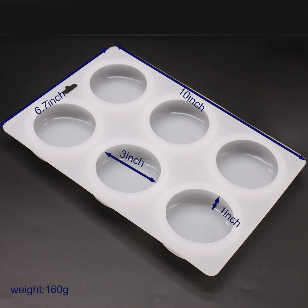 Basic Plain Circle round Corner Soap Lotion Bar Mold Making Silicone Supplies Di