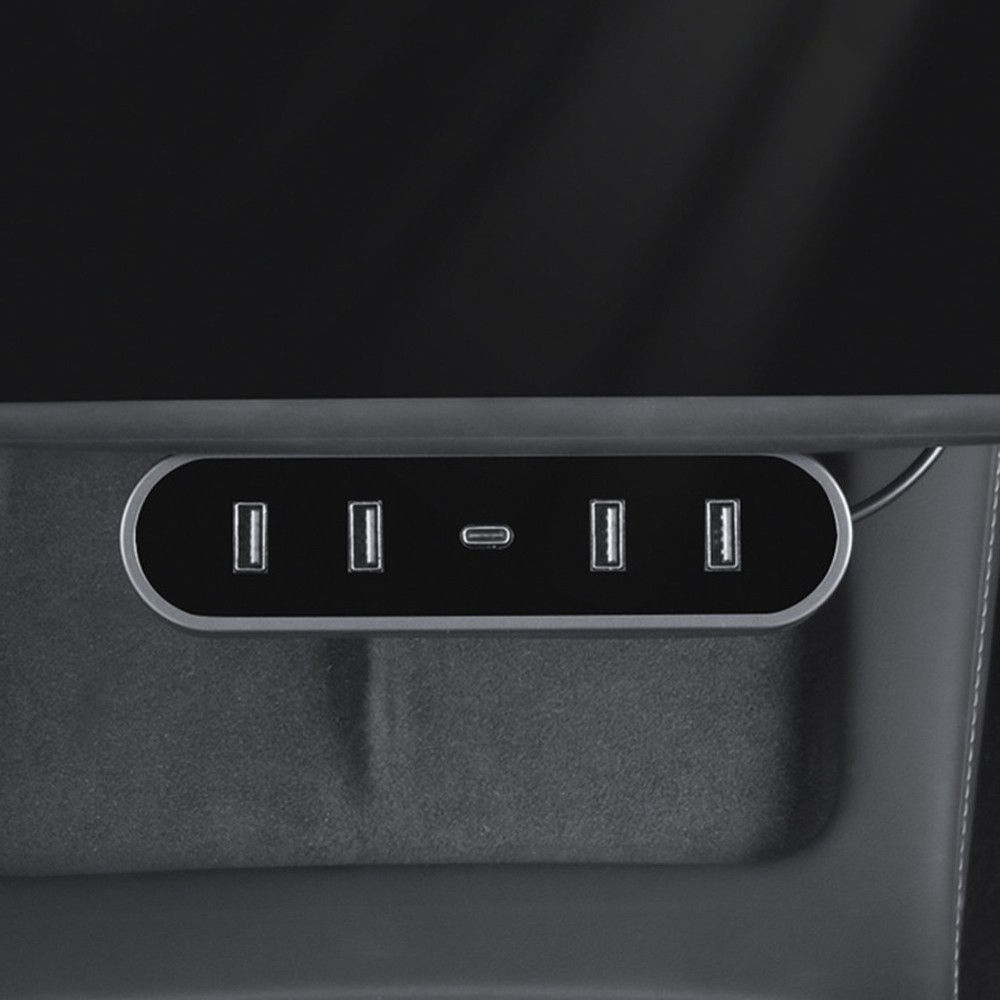 Foldable Charger Hub for Tesla For Model 3 Streamlined Under Screen Docking