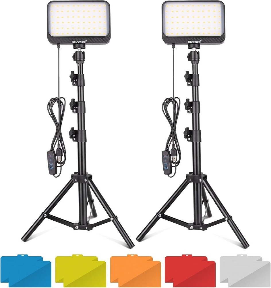 Dimmable LED Video Light Kit, Portable Photography Lighting