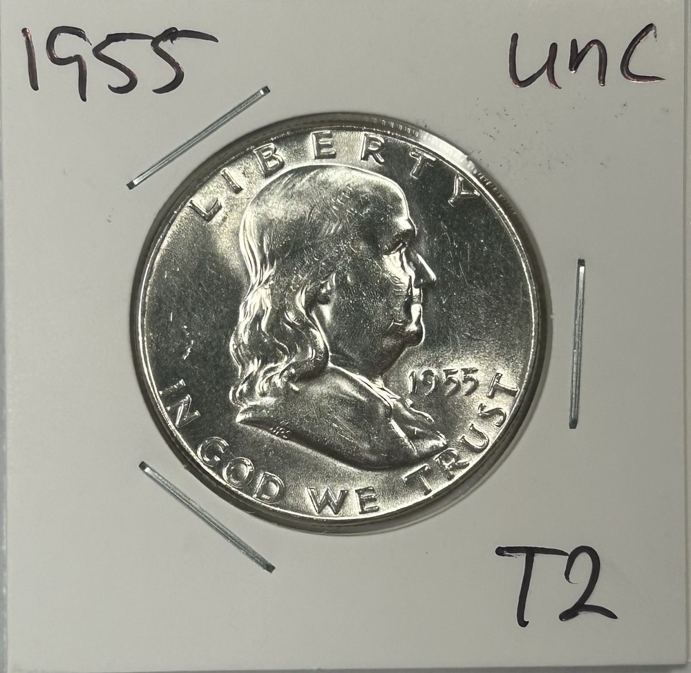 1955 Franklin Half Dollar Coin Uncirculated