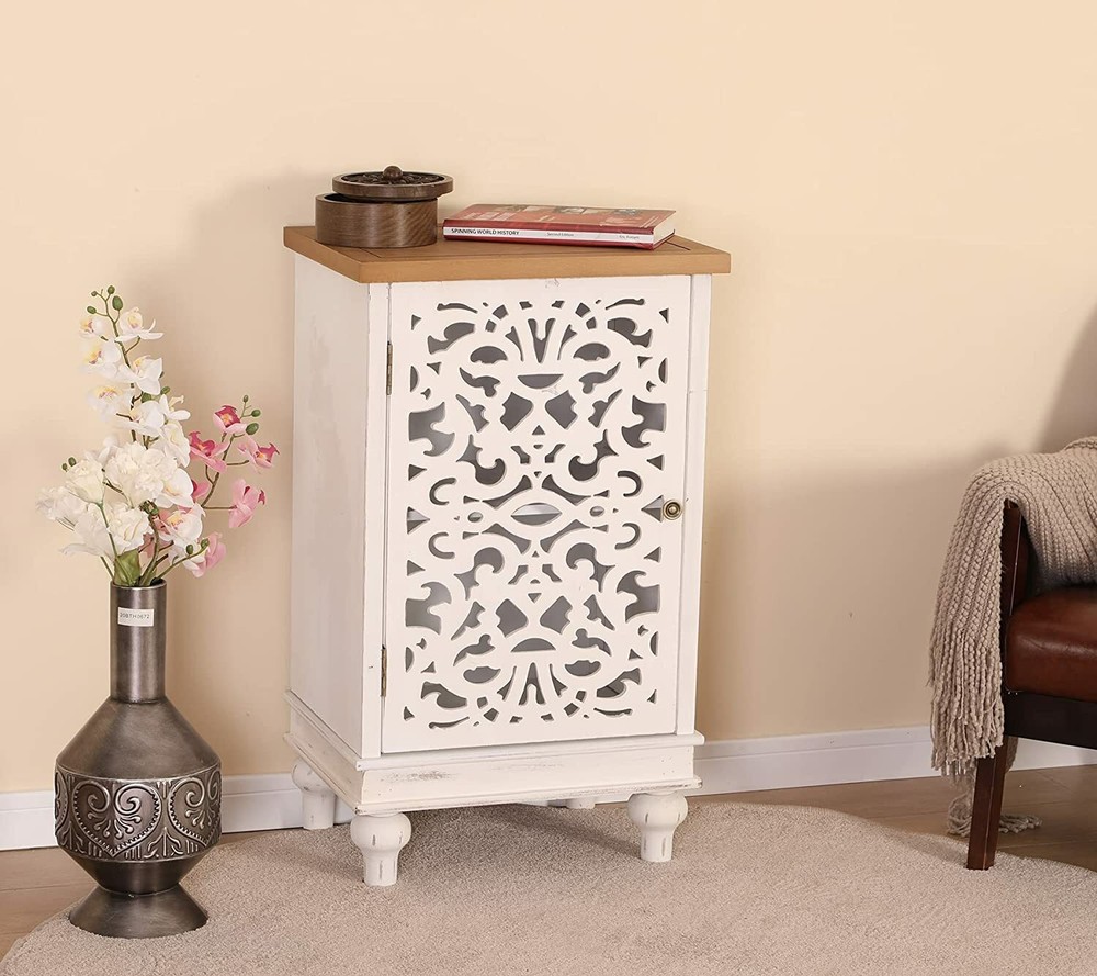 Accent Cabinet Console Table Decorative Sideboard Buffet Storage Cabinets White