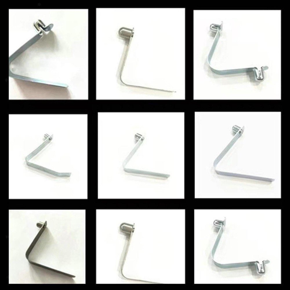100Pcs Kayak Paddle Snaps Tent Pole Push Button Spring Clips Steel Replacement V