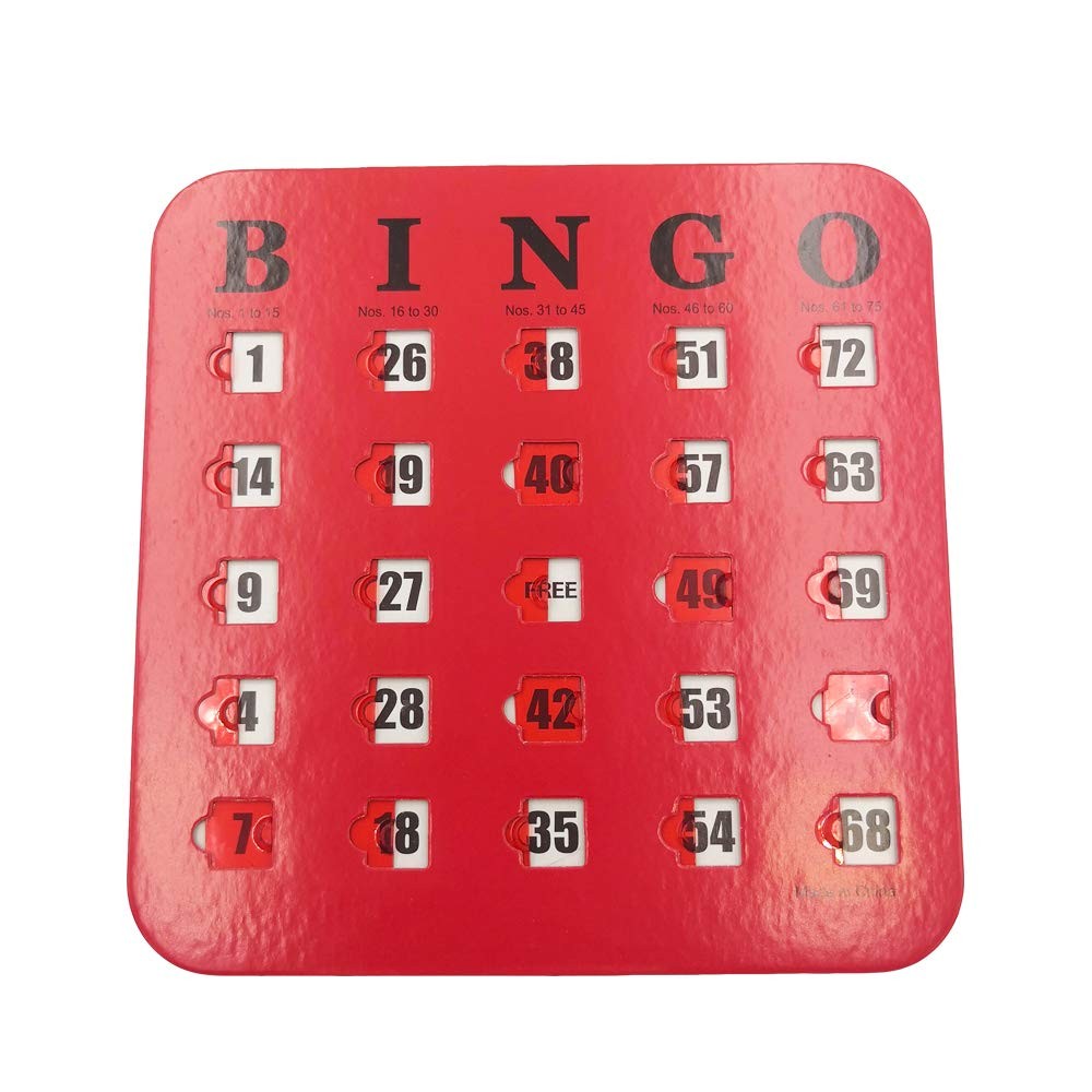 5 Pack Shutter Slide Bingo Cards Reusable Easy Read