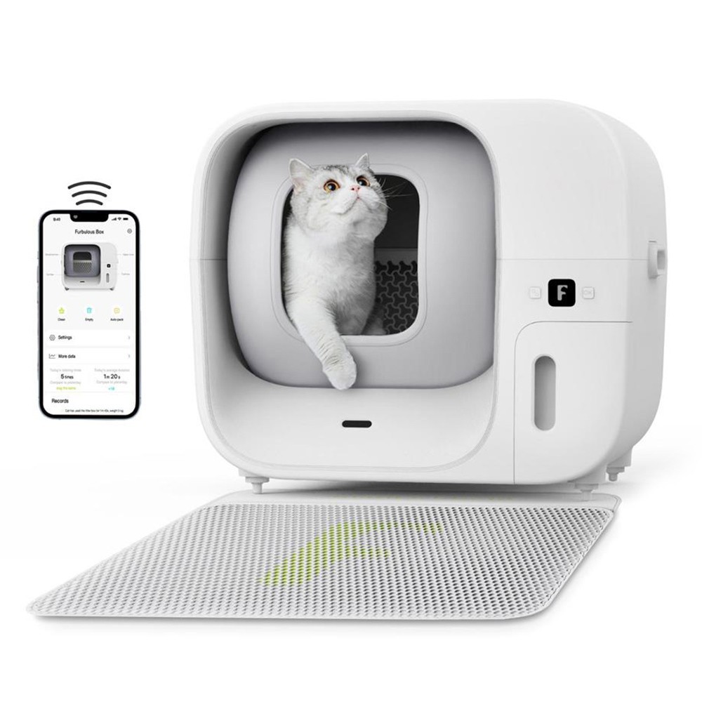 Furbulous Automatic Cat Litter Box Self Cleaning/Pack Refill System,APP Control