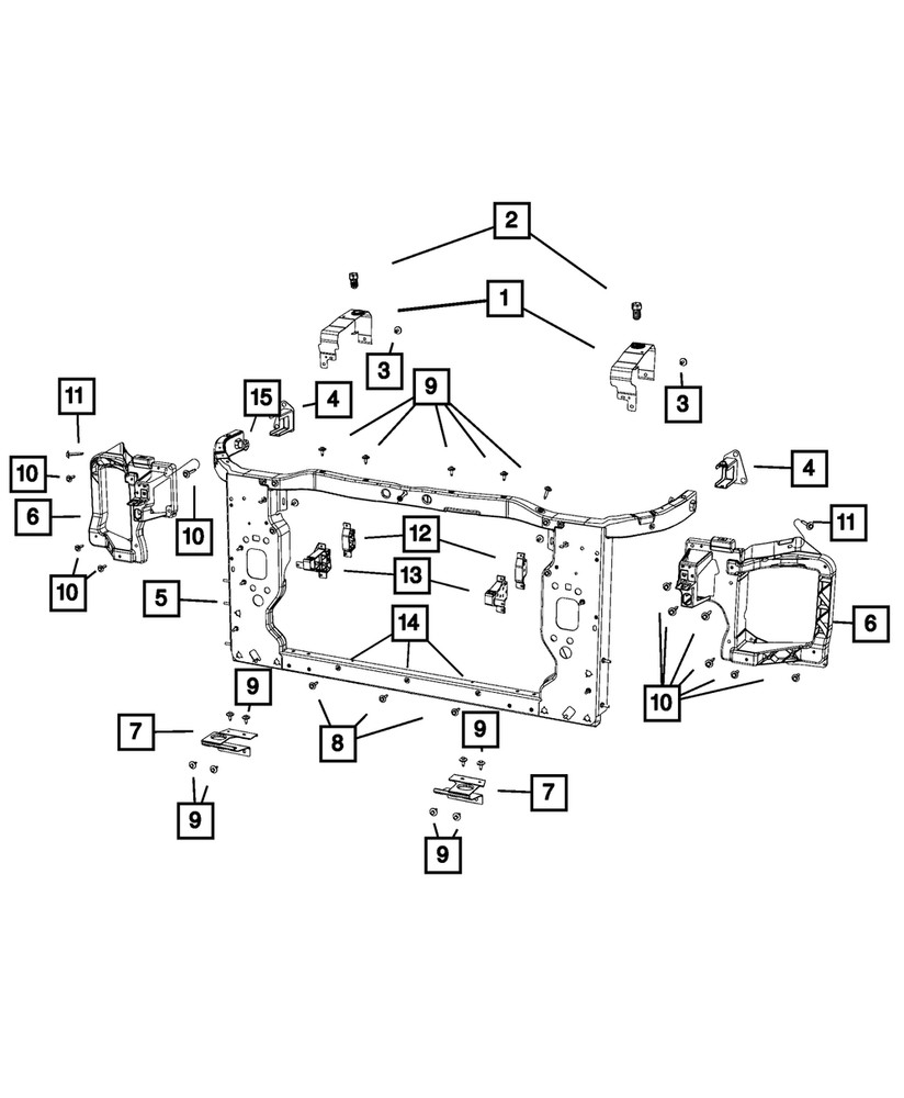 Genuine Mopar Headlamp Mounting Bracket Left 68227483AA
