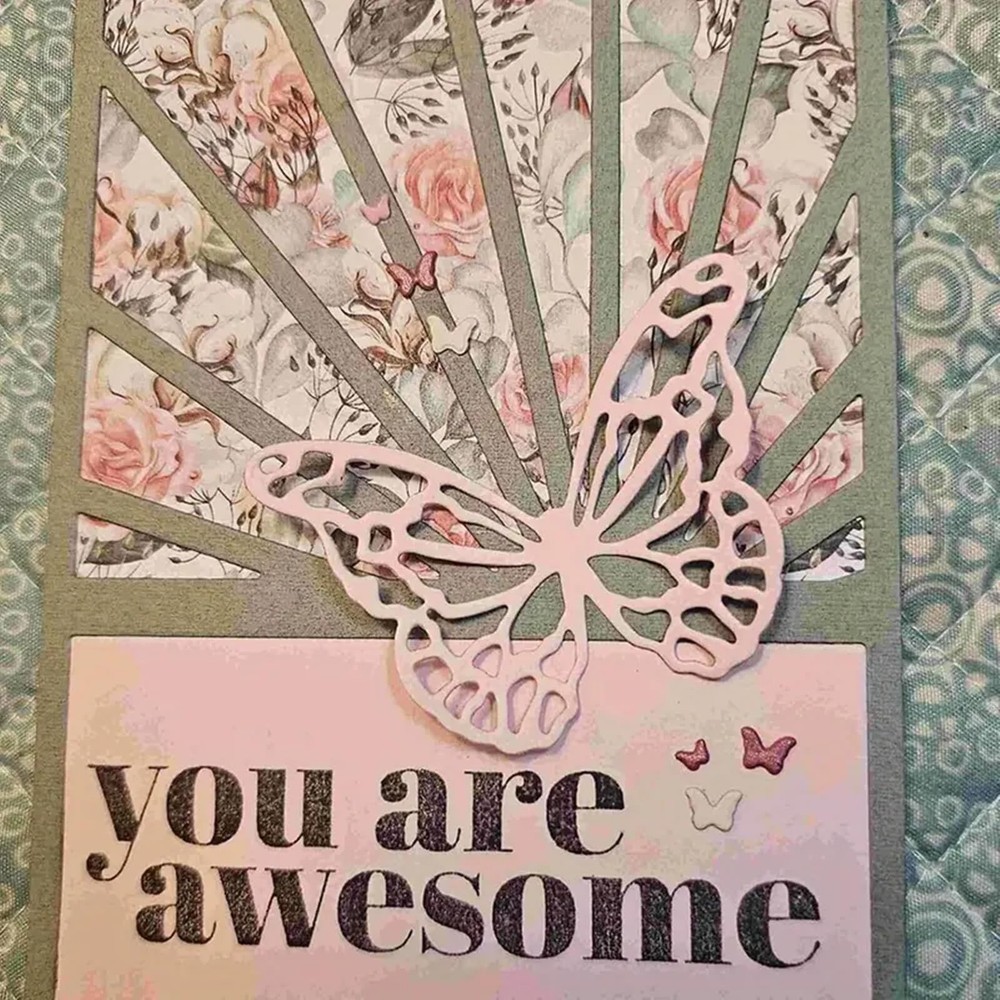 Rectangle Frame Metal Die Cuts, Butterfly and Line Rectangular Frame Cutting ...