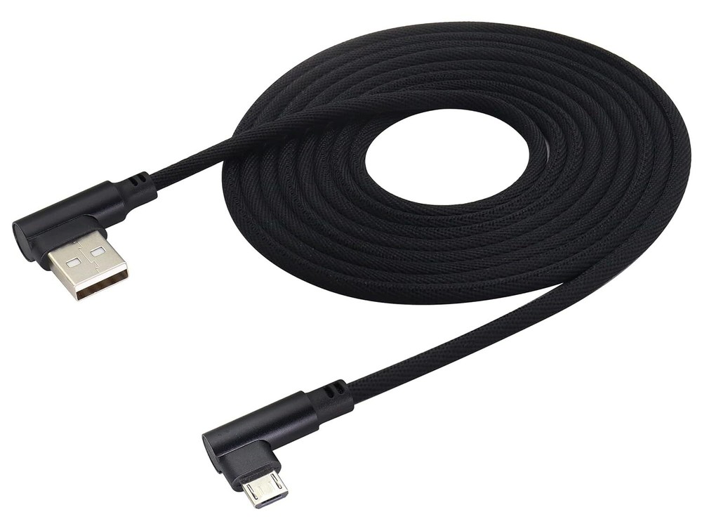 Micro USB Cable 90 Degree Right Angle Charging 3/6/10Ft For Samsung Android Lot