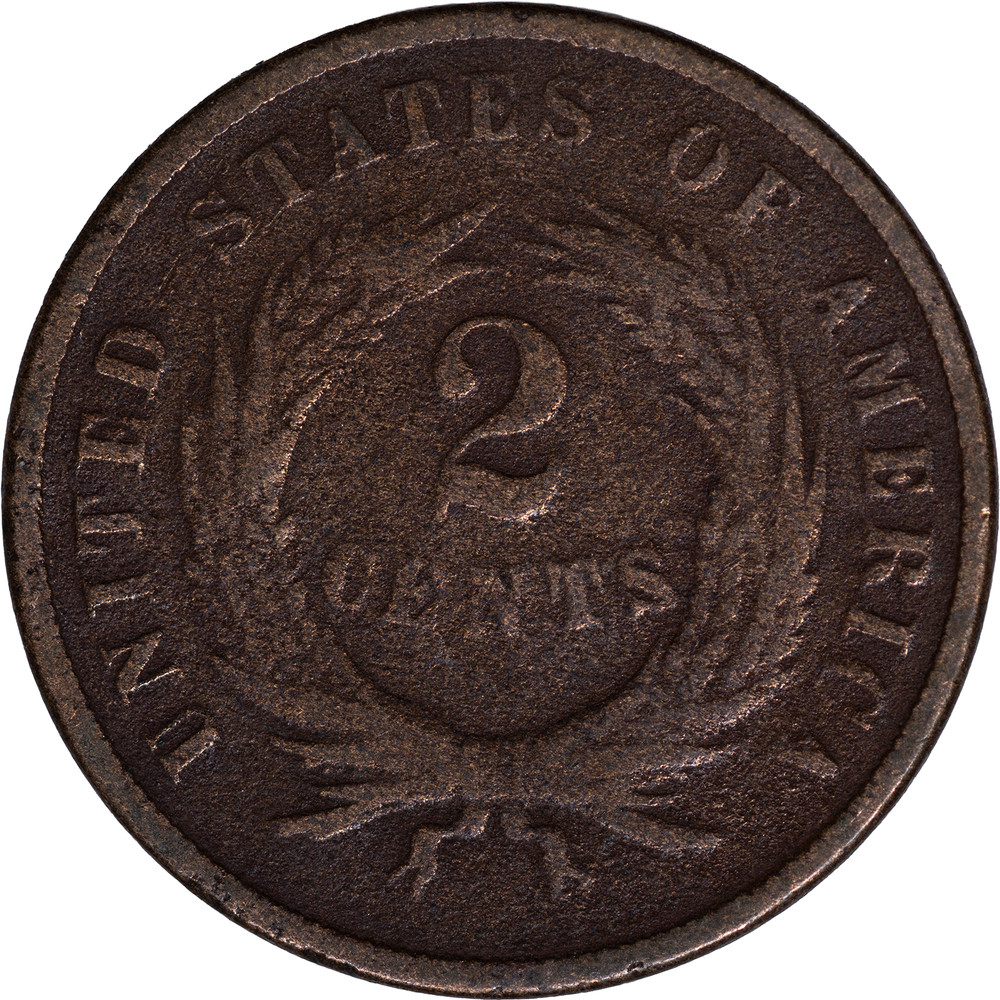 1869 2 Cent Piece VG Condition