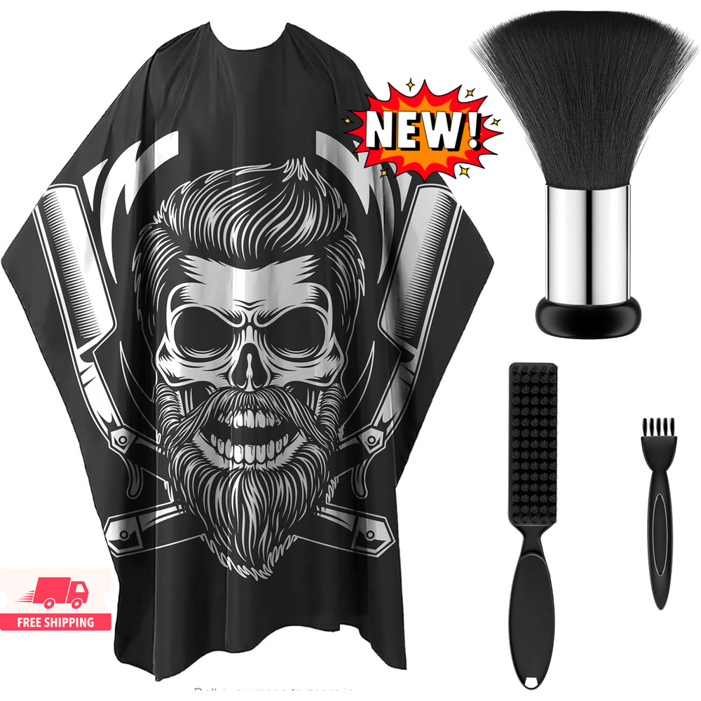 Capa profesional para cortar el cabello con cepillo para el cuello, capa grande