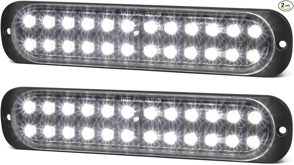 24LEDs Trailer Backup Reverse Light Surface Mount 7.5 inch Bar-White