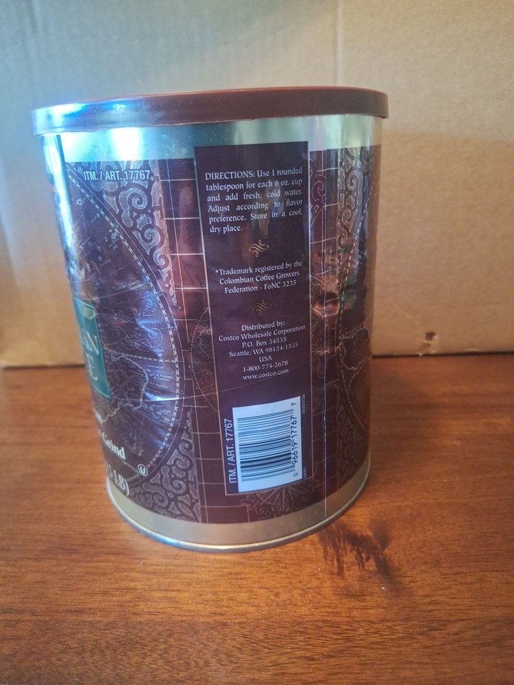 Empty Metal Coffee can 3 LBs Storage Gardening