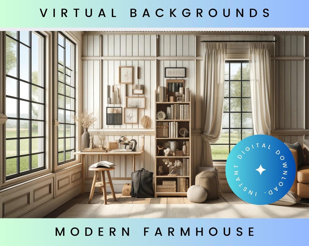 Modern Farmhouse Zoom Backgrounds