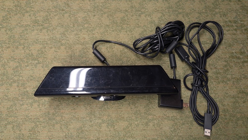 Microsoft Kinect Sensor Bar Xbox 360 1414 + AC Power Adapter Tested Set Bundle