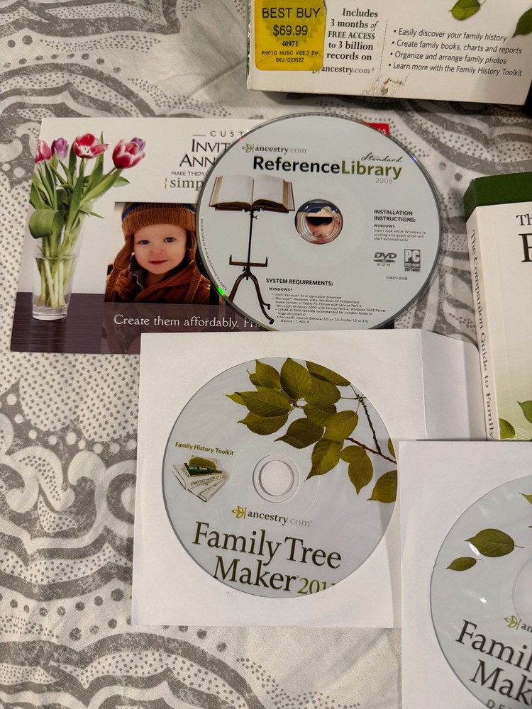 Family tree maker 11, installation disk with Companion Guide & Reference Library