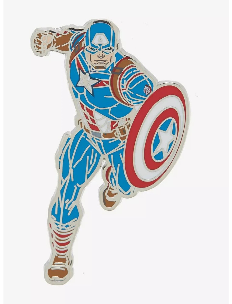 Marvel Captain America Comic Book Pose Enamel Pin