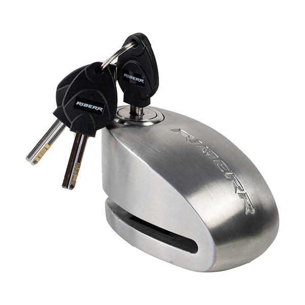 Motorcycle Disc Lock - RD15S 120dB 14mm Pin Alarmed Disc Lock Security - Silver