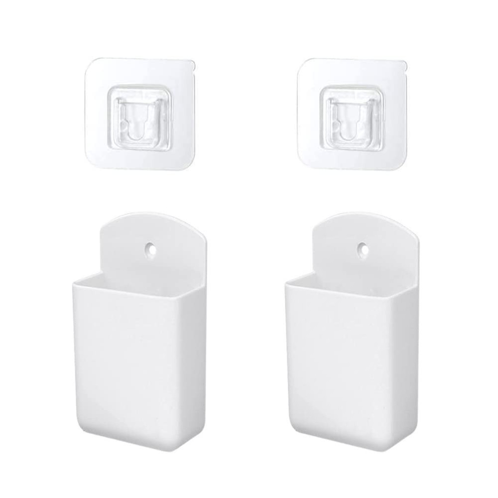Wall Mount Remote Control Holder 2 PCS Media Player Controller Caddy Box Small