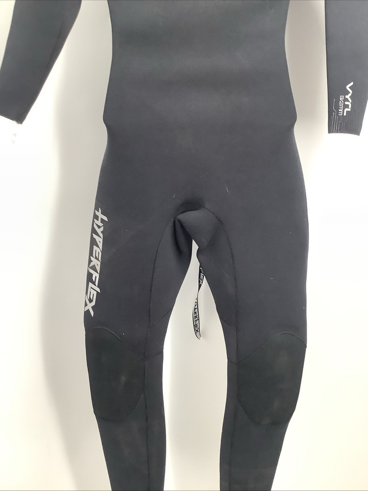HyperFlex Men's 3/2 mm VYRL Chest Half Zip Black Wetsuit Size Medium