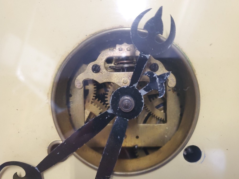 Large Antique Circular Wall Clock Trade Mark "S" Working