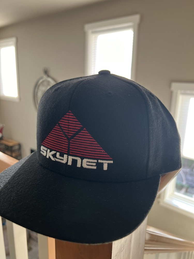 Skynet Logo Snapback Hat Terminator Ai Intelligence Matrix Black