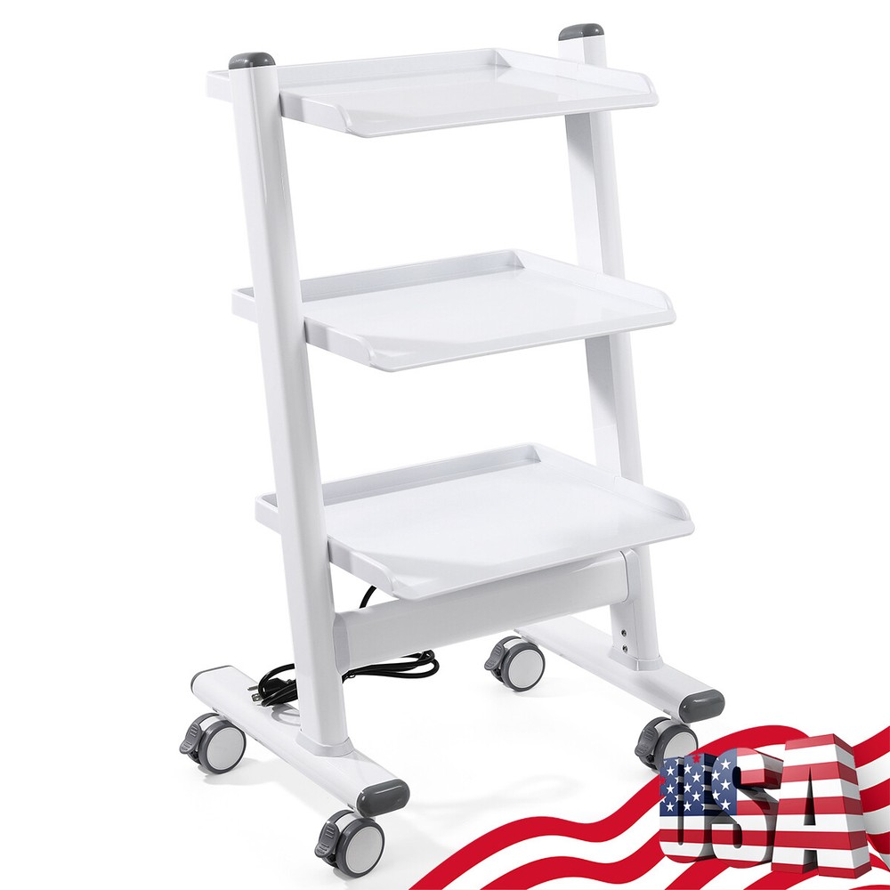 3Layer Dental Mobile Cabinet Trolley Built-in Socket/Trolley & Auto-water System