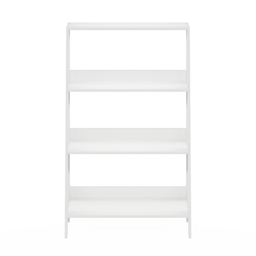 Ladder Bookcase Display Shelf in 4-Tier in White