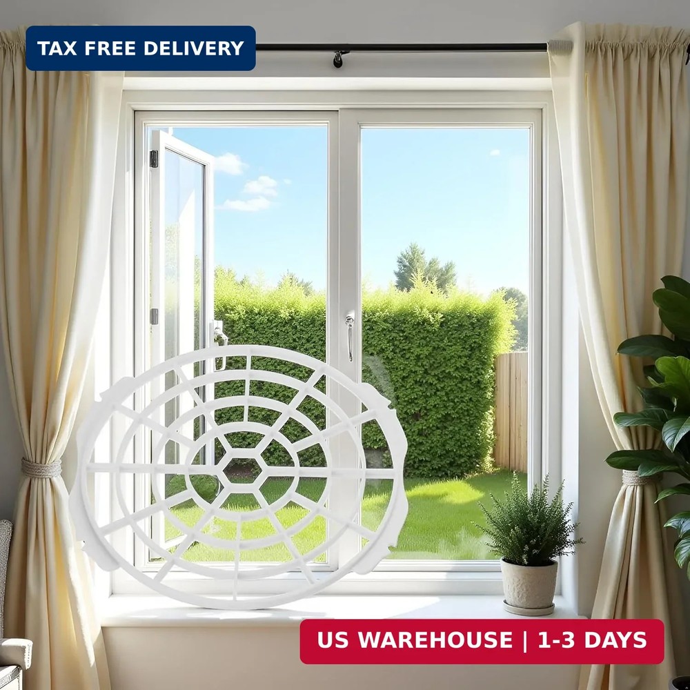 White Window Adaptor Filter Screen Window Exhaust Hose Interface for Portable Ai