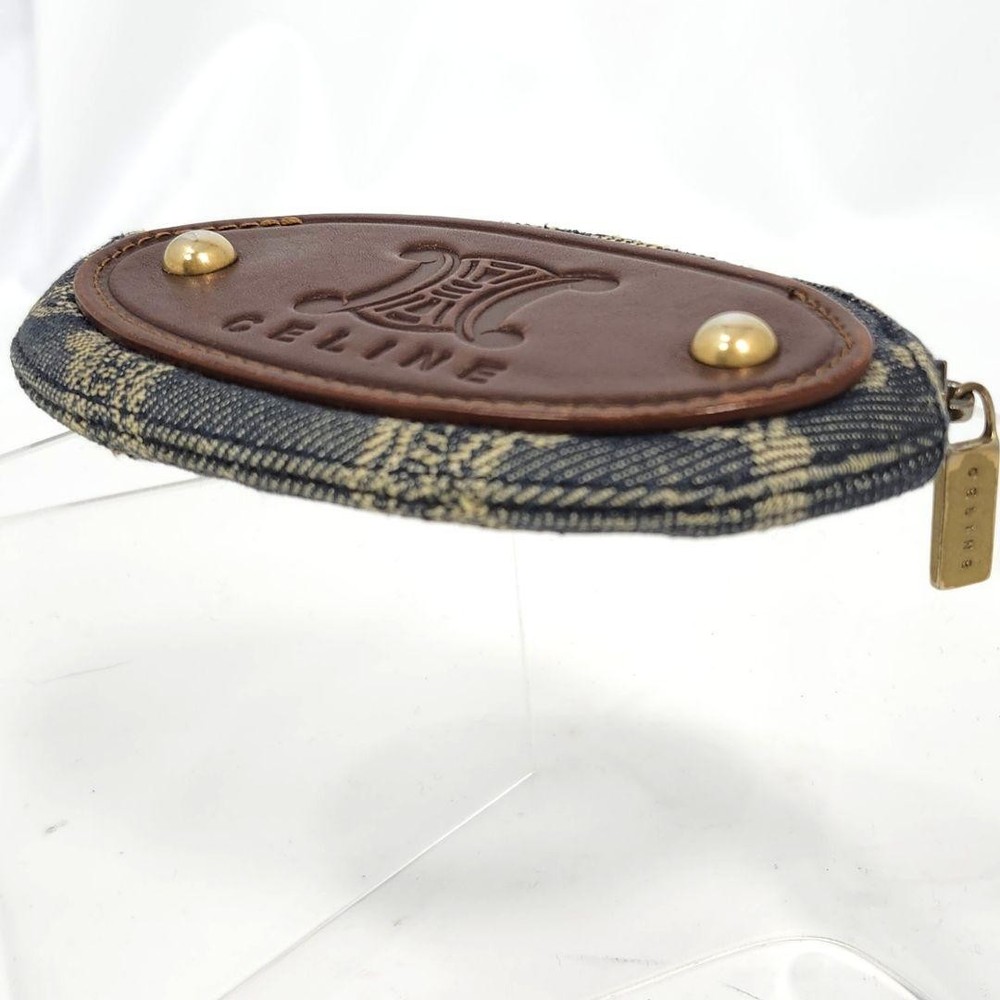 Celine Denim Triomphe Coin Case