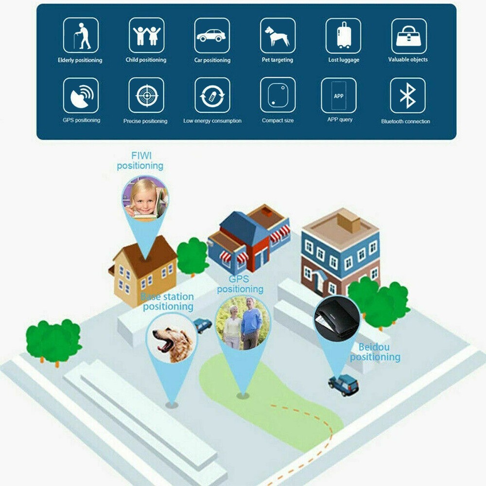 4PCS Tile GPS Tracker Wireless Bluetooth Anti-Lost Tracker Wallet Key Pet Finder