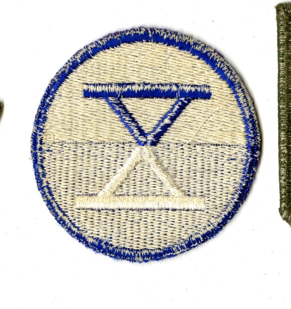 X Corps Blue Border White Back Patch Pacific Philippines