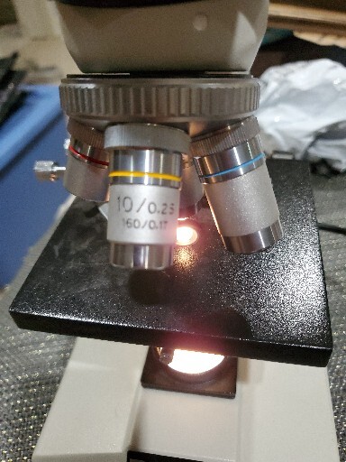 PARCO LTM-400 Monocular Compound Microscope 10x eyepiece 40x-1000x magnification