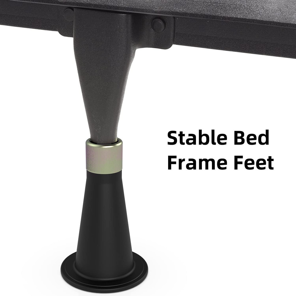 6 Pcs Bed Frame Feet, Replacement Wheels, Plastic Reinforced Risers