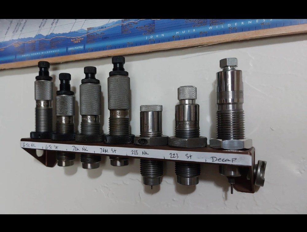 Reloading Dies 7/8" Storage Rack, 3D Printed. Black. 3 x Sizes. NEW. Free Post!