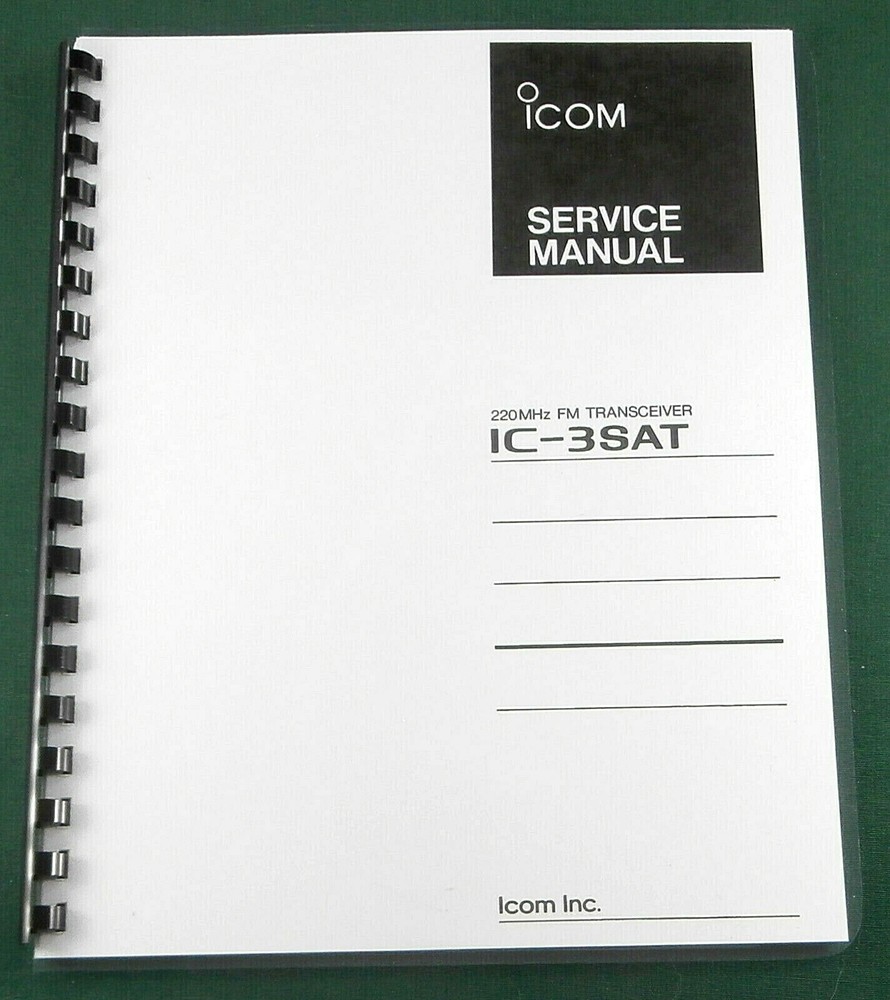 Icom IC-3SAT Service Manual: w/11"X32" Schematic, Protective Covers