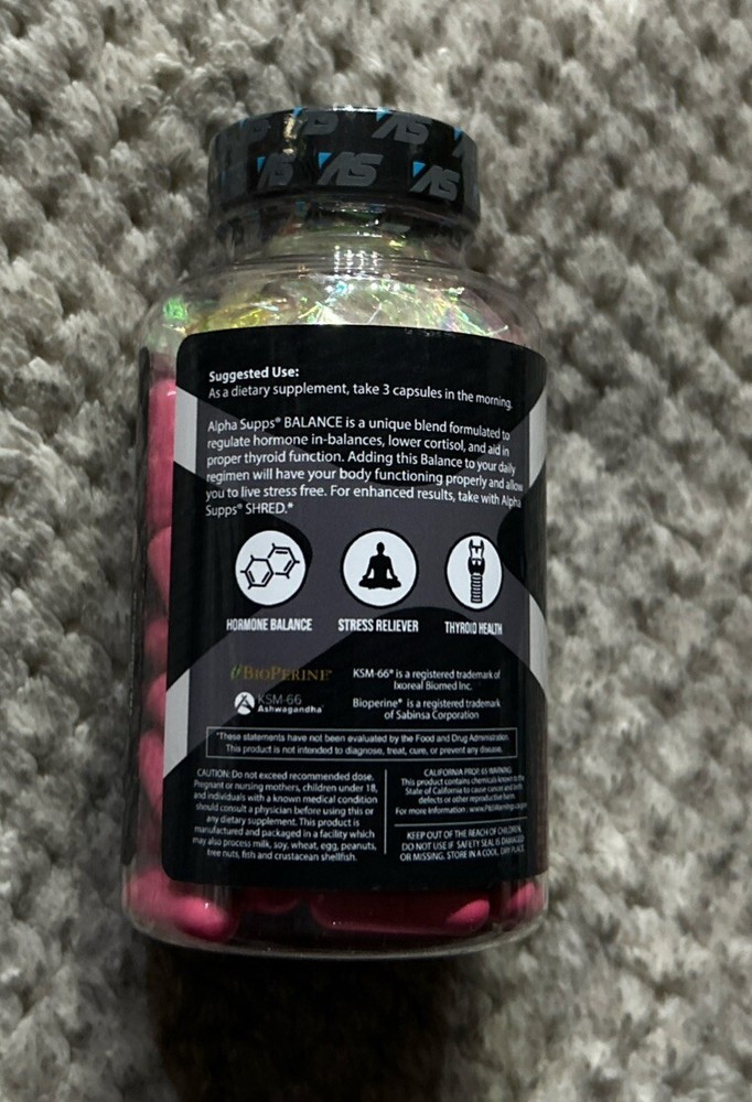 Alpha Supps - Balance, 90caps - Reduce Stress, Thyroid Support, Hormone Support