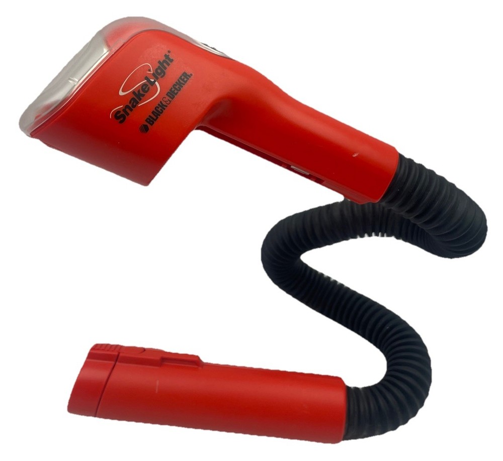 ⭐ Black & Decker Orange / Black Snake Light Bendable Adjustable BD Flashlight ⭐