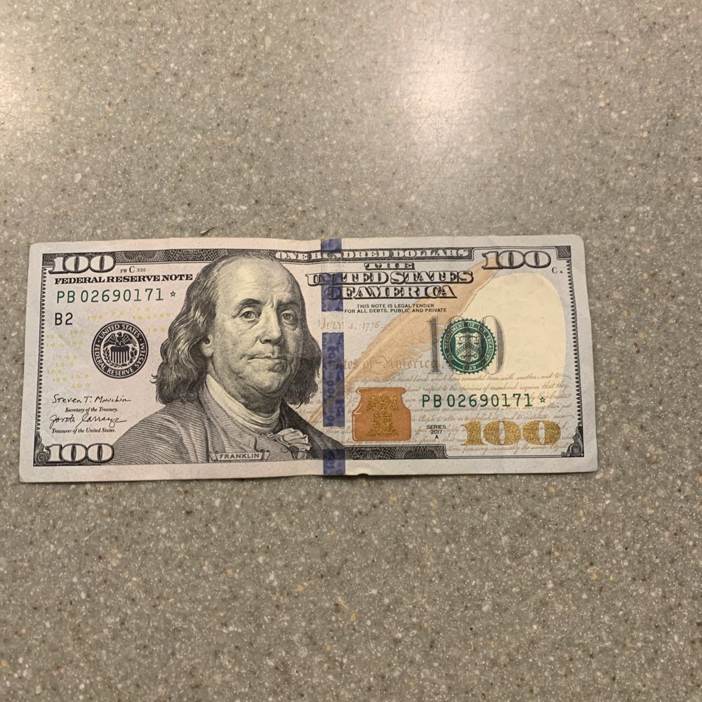 2017 A $100 Dollar Bill Star Note