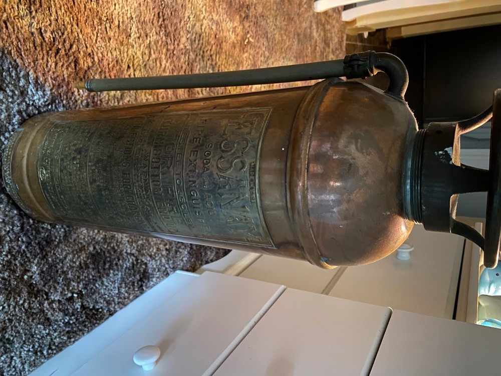 antique brass fireman history memorabilia 