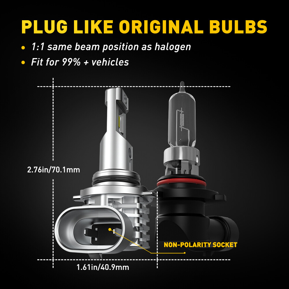 AUXITO 9006 LED Bulb Headlight Conversion Kit Low Beam White Super Bright 6500K