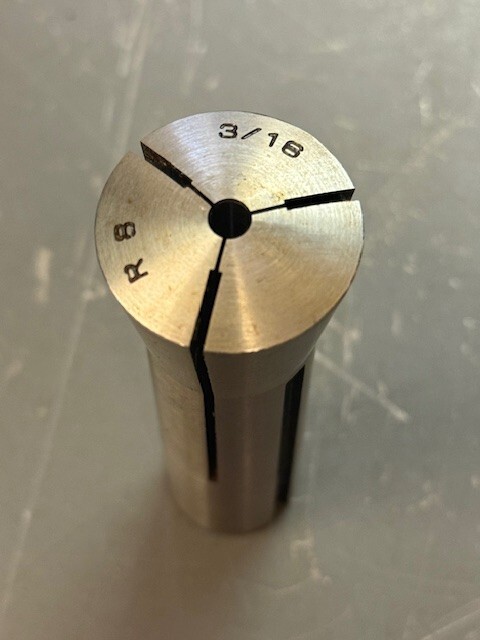 Lyndex 3/16" Round R8 Collet