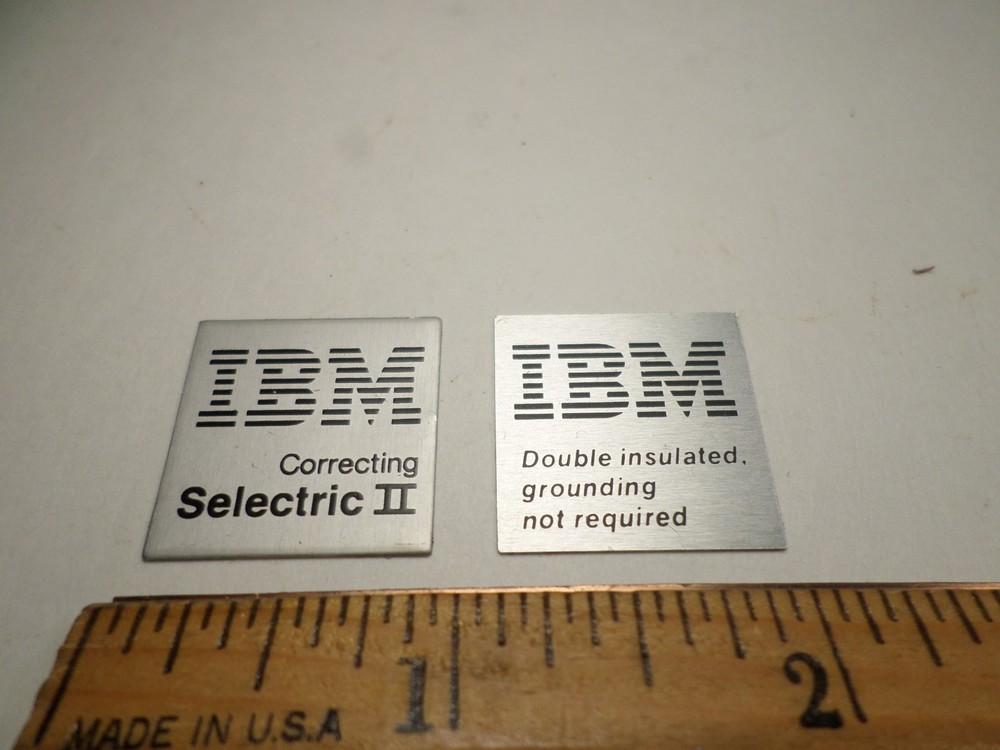 IBM Selectric II Model 8x Typewriter LOGO PLACARDS part