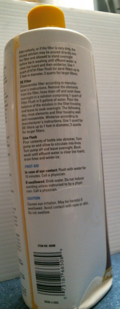 HTH Winterizing Pool Closing Filter Flush 1 Quart (66508) FS