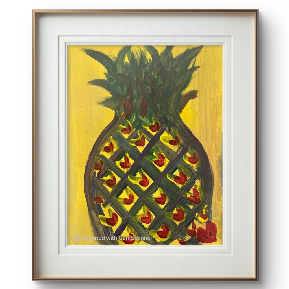 BLESSED#924 11x14 Fruit Original Abstract Neo Expressionism Modern